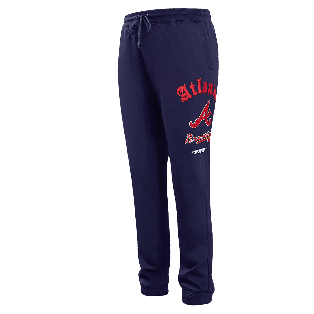 Pro Standard Atlanta Braves Mash Up Logo Men Sweatpants Midnight Navy
