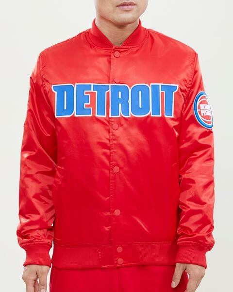 CHAMARRA DE SATÍN NBA DETROIT PISTONS WORDMARK