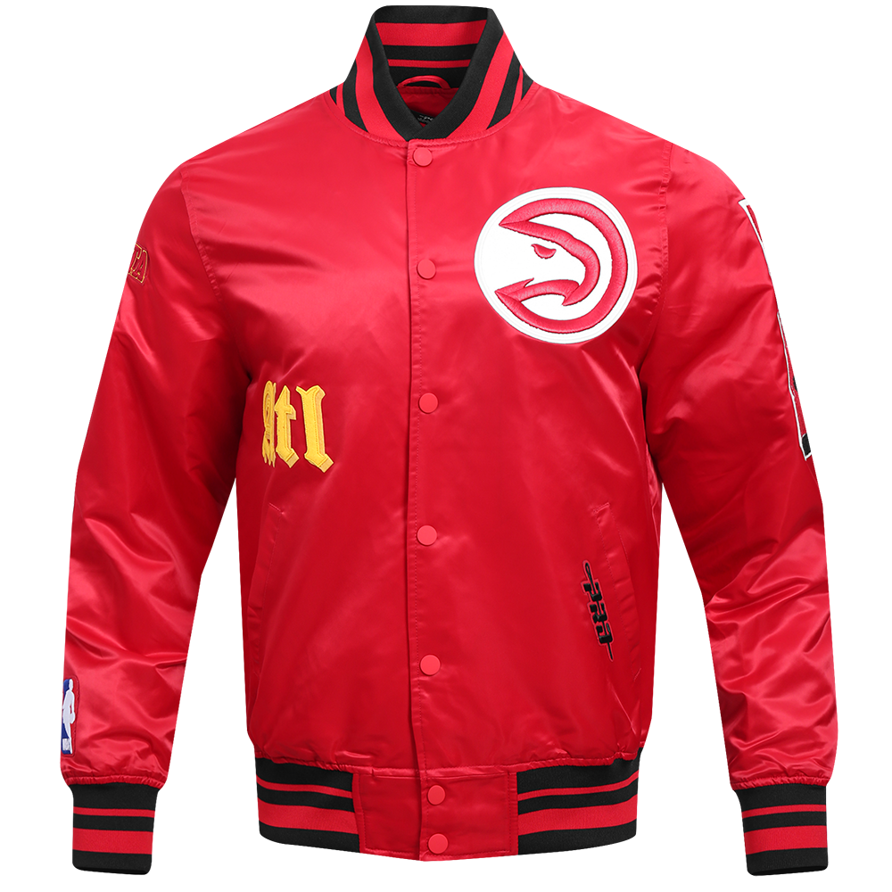 CHAMARRA DE SATÍN NBA ATLANTA HAWKS OLD ENGLISH