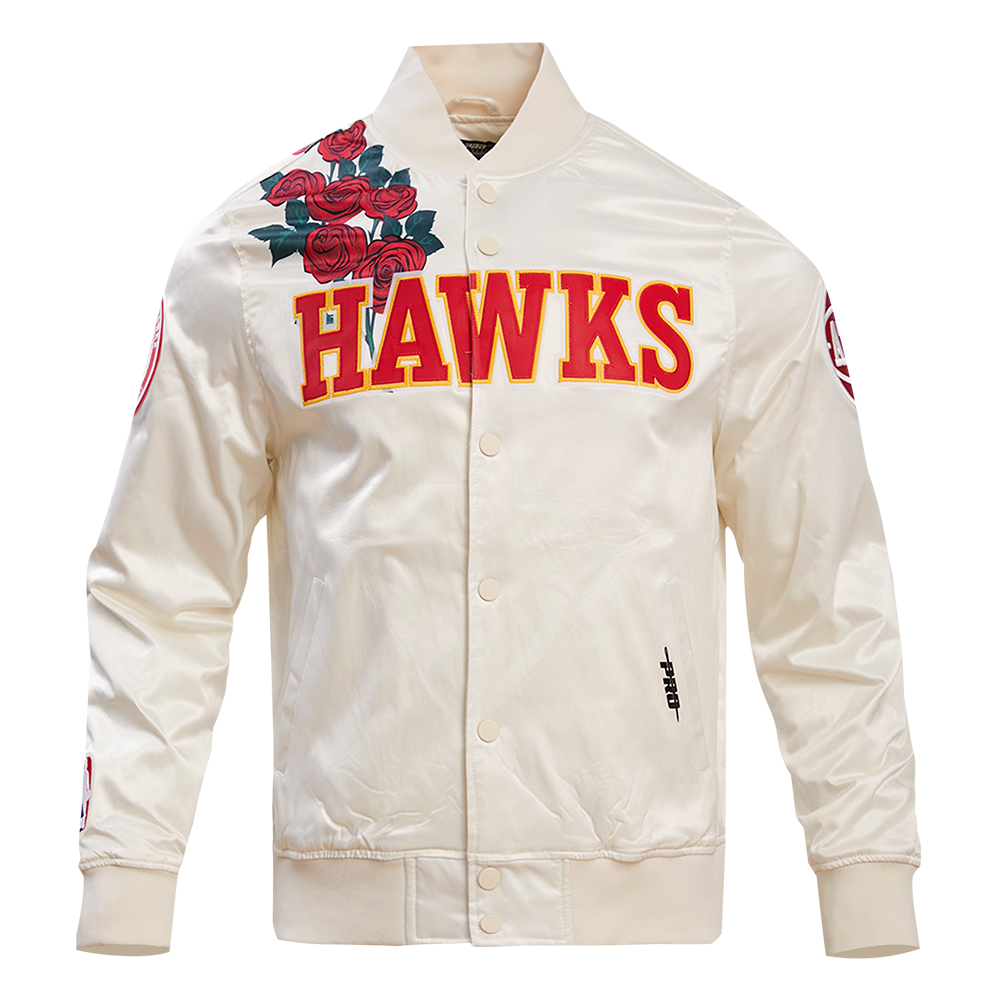 CHAMARRA DE SATÍN NBA ATLANTA HAWKS ROSES