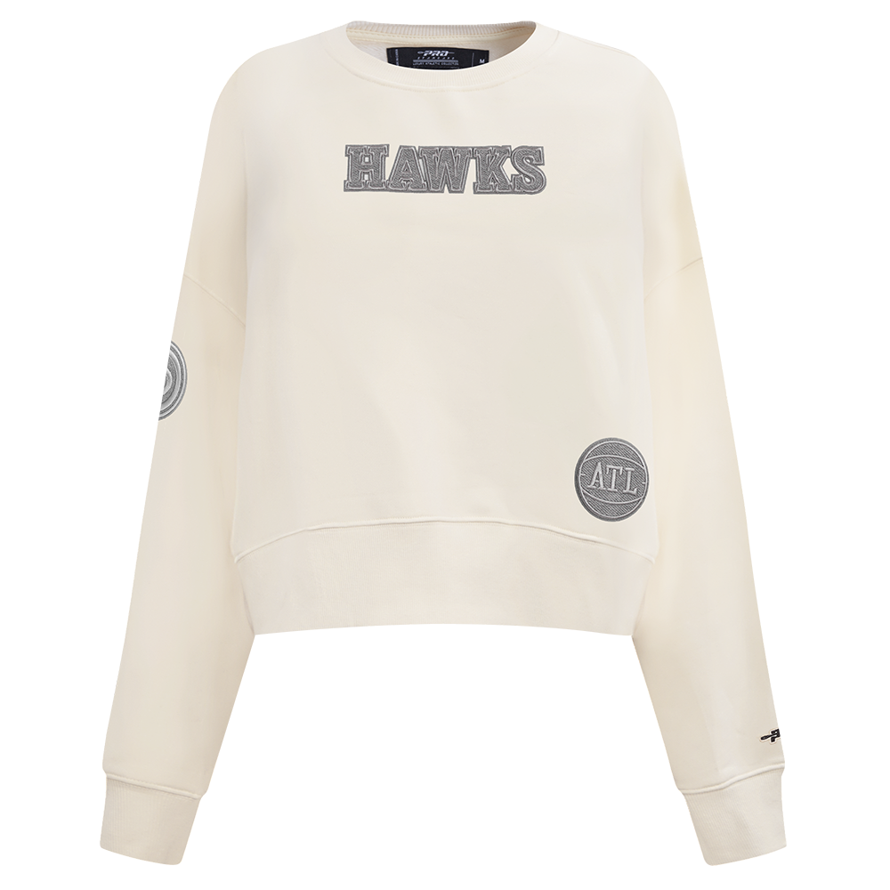 SUDADERA DE CUELLO REDONDO NBA ATLANTA HAWKS REVERSE FRENCH TERRY PARA MUJER