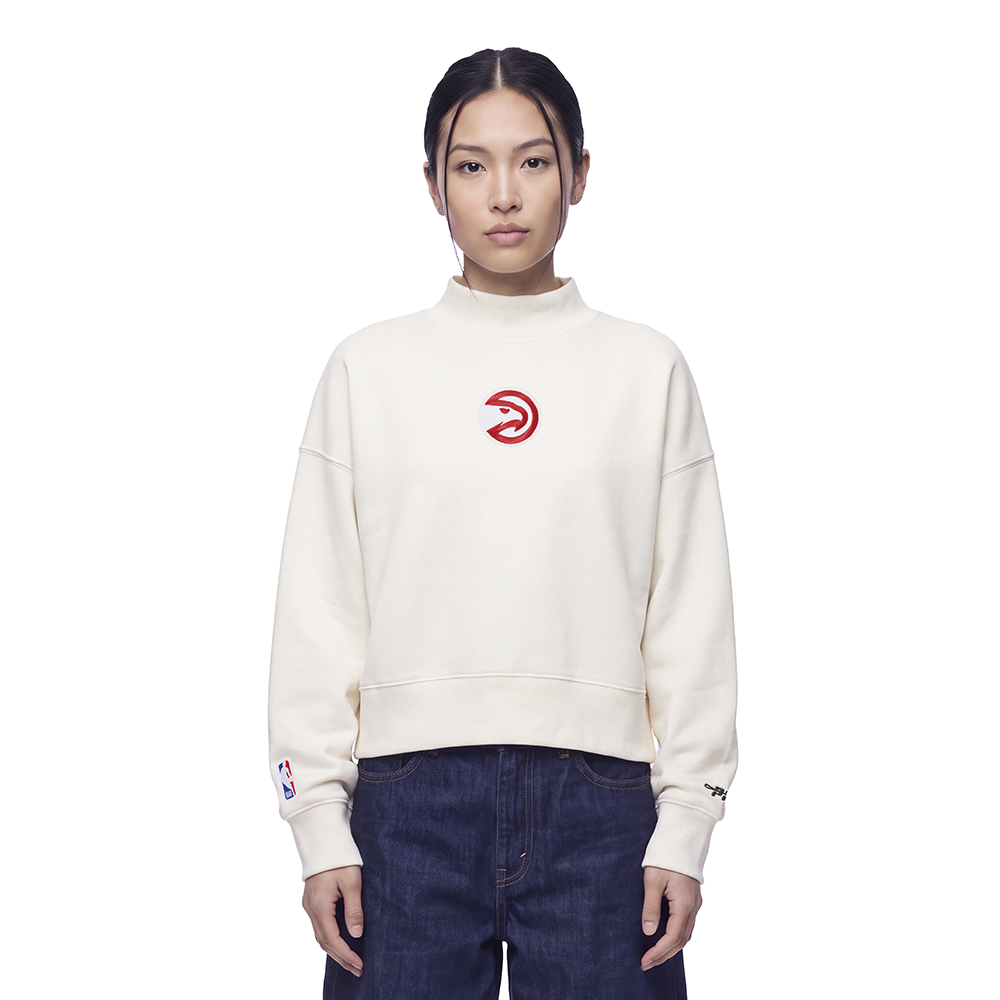 SUDADERA DE CUELLO REDONDO NBA ATLANTA HAWKS CLASSIC ICON PARA MUJER