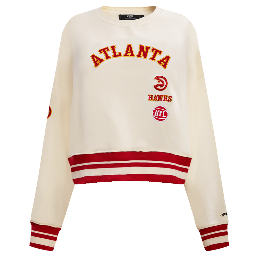 SUDADERA DE CUELLO REDONDO NBA ATLANTA HAWKS RETRO CLASSICS PARA MUJER