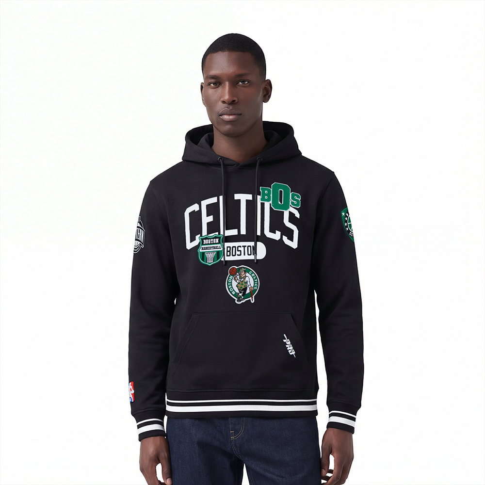 SUDADERA CON GORRO NBA BOSTON CELTICS LETTERMAN