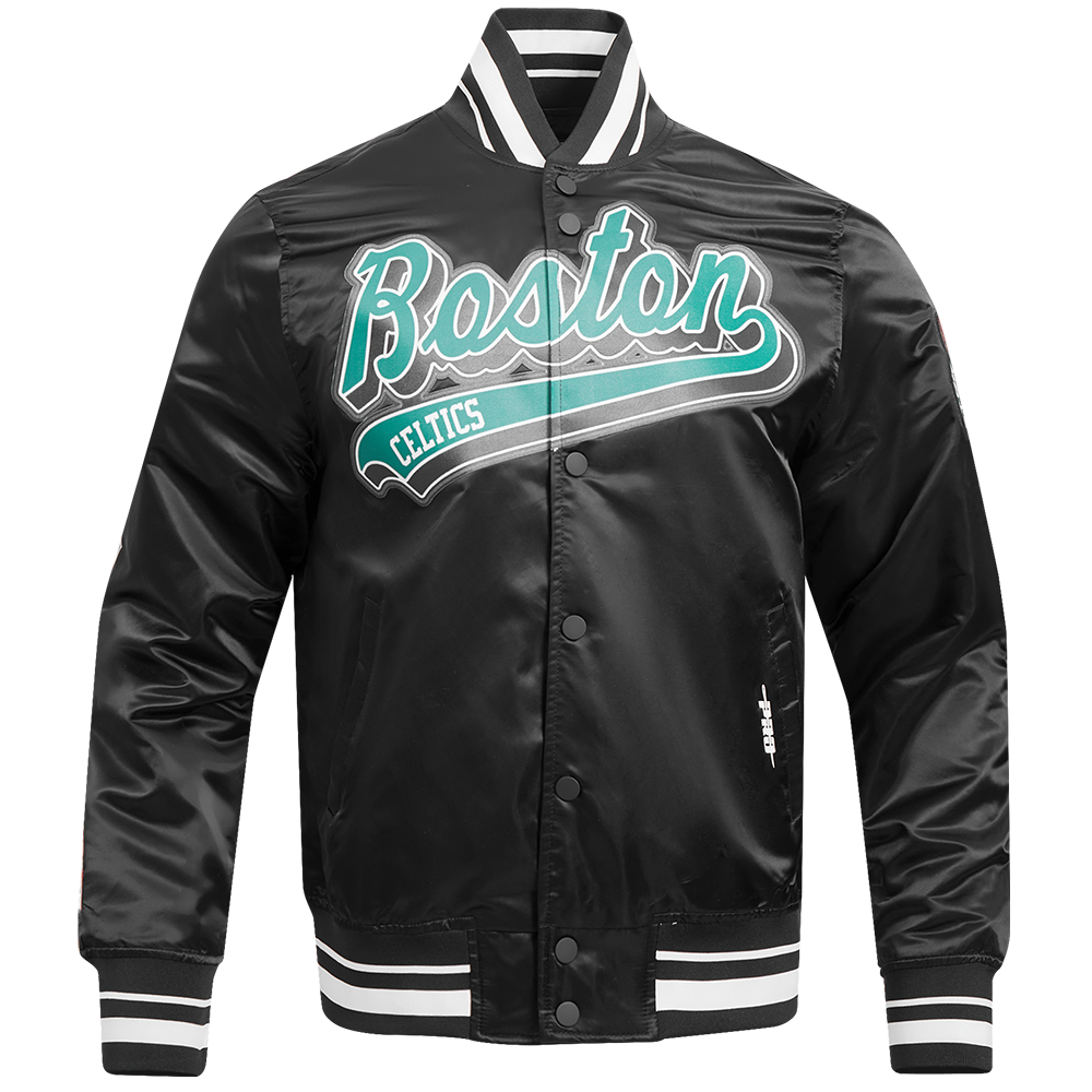 CHAMARRA DE SATÍN NBA BOSTON CELTICS SCRIPT TAIL