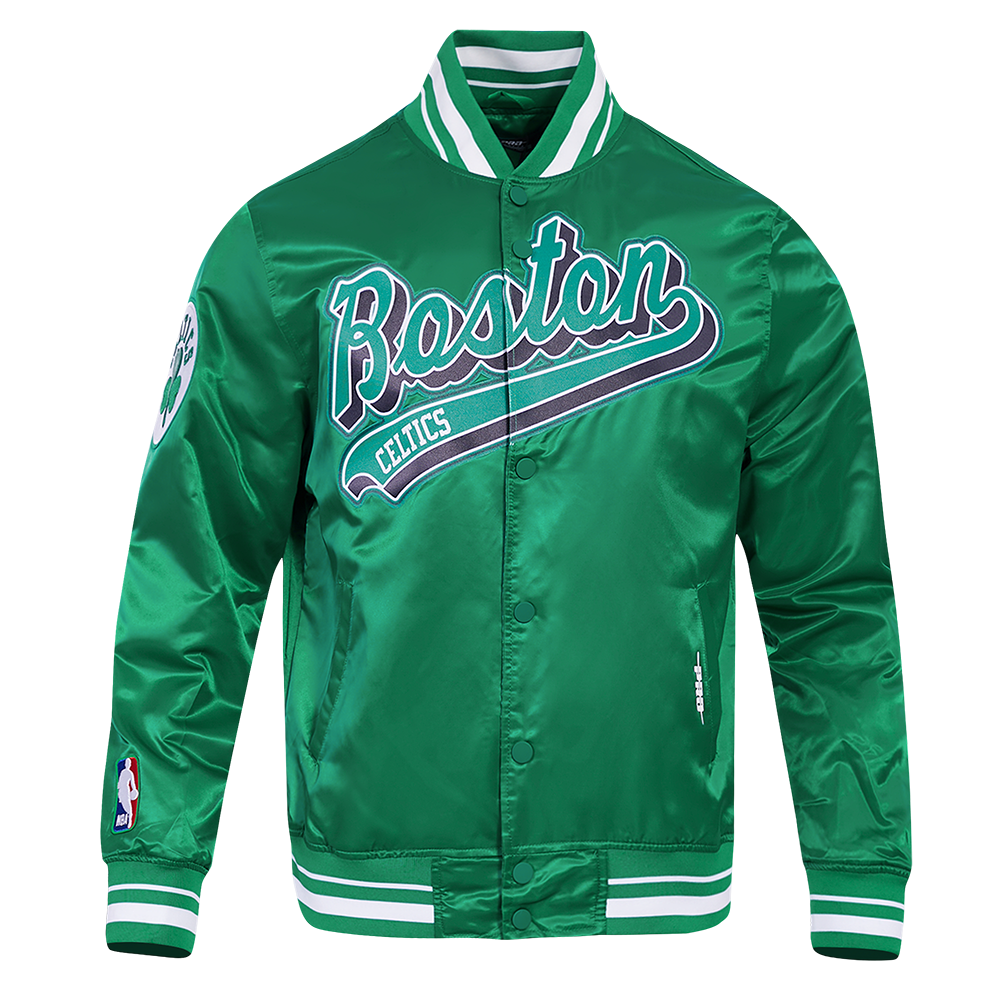 CHAMARRA DE SATÍN NBA BOSTON CELTICS SCRIPT TAIL