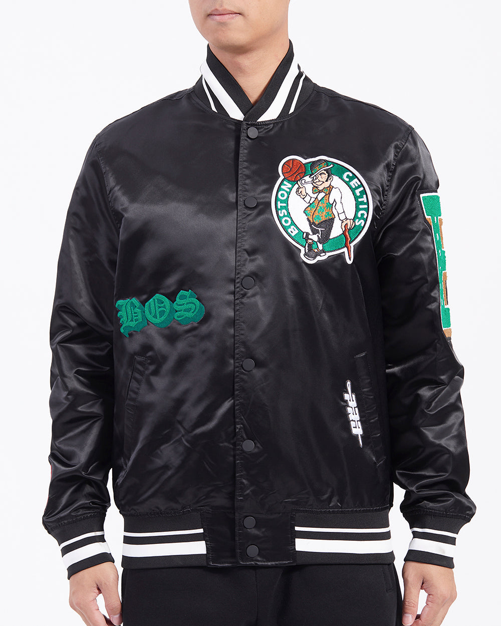 CHAMARRA DE SATÍN NBA BOSTON CELTICS OLD ENGLISH