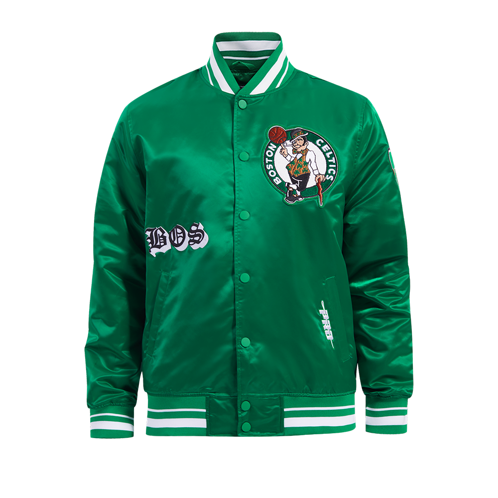 CHAMARRA DE SATÍN NBA BOSTON CELTICS OLD ENGLISH