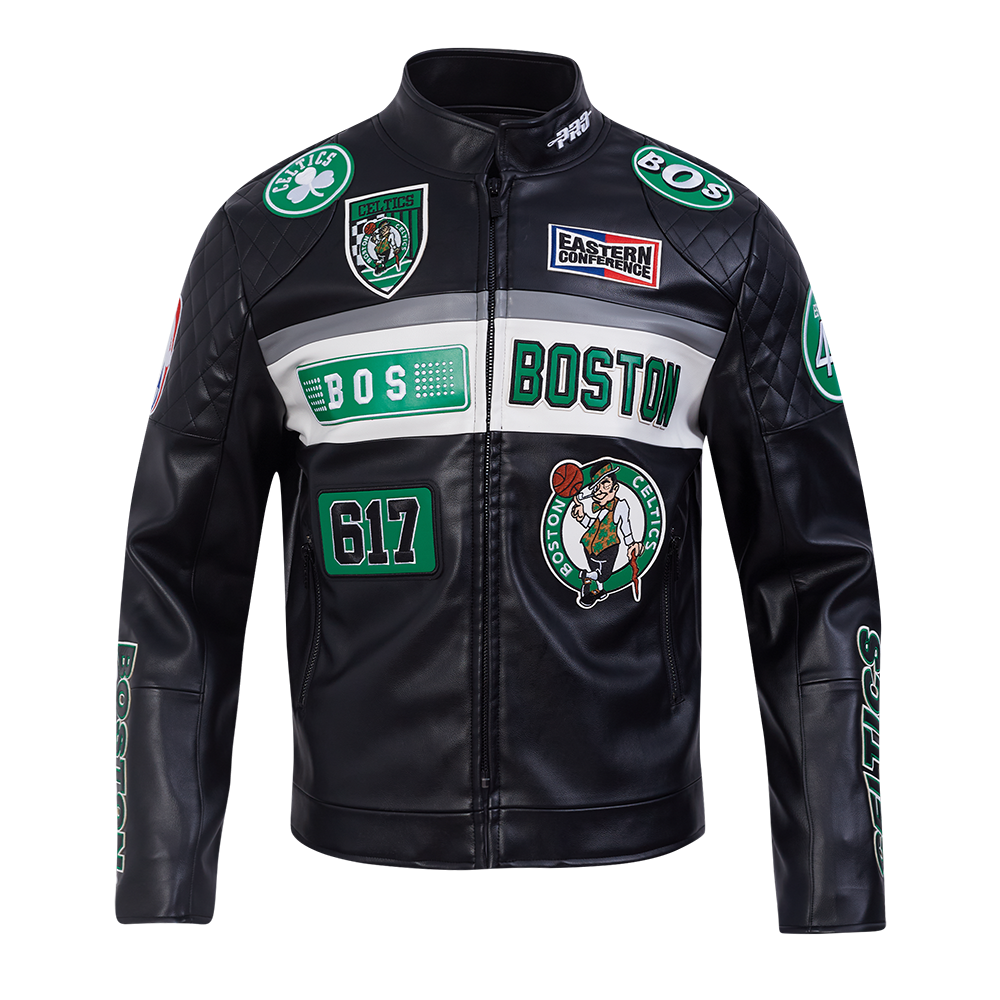 CHAMARRA DE PIEL NBA BOSTON CELTICS MOTO JACKET