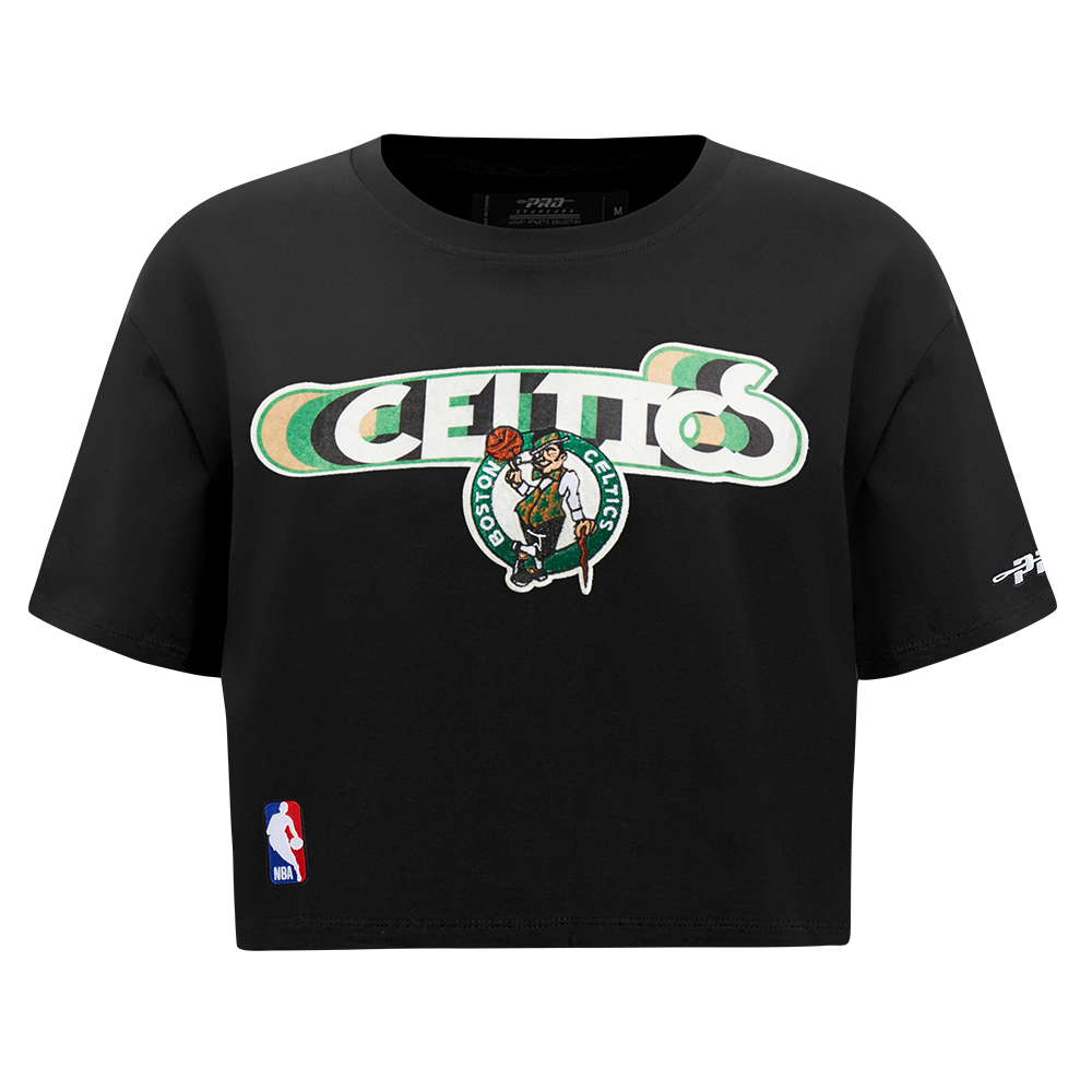 PLAYERA CROP NBA BOSTON CELTICS RETRO ELEVATION PARA MUJER