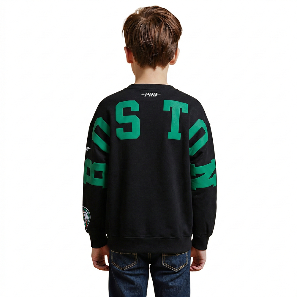 SUDADERA DE CUELLO REDONDO NBA BOSTON CELTICS WINGSPAN PARA NIÑO JUNIOR