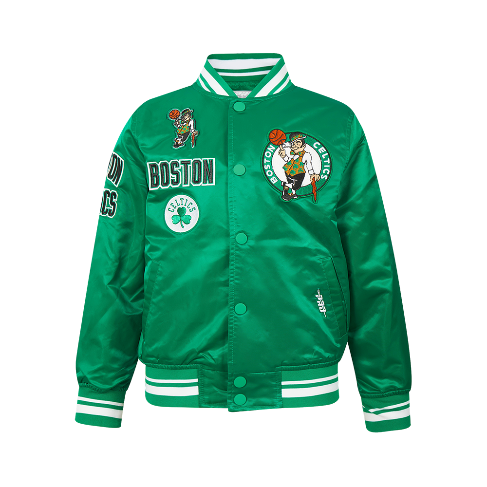 CHAMARRA DE SATIN NBA BOSTON CELTICS RETRO CLASSICS PARA NIÑO JUNIOR
