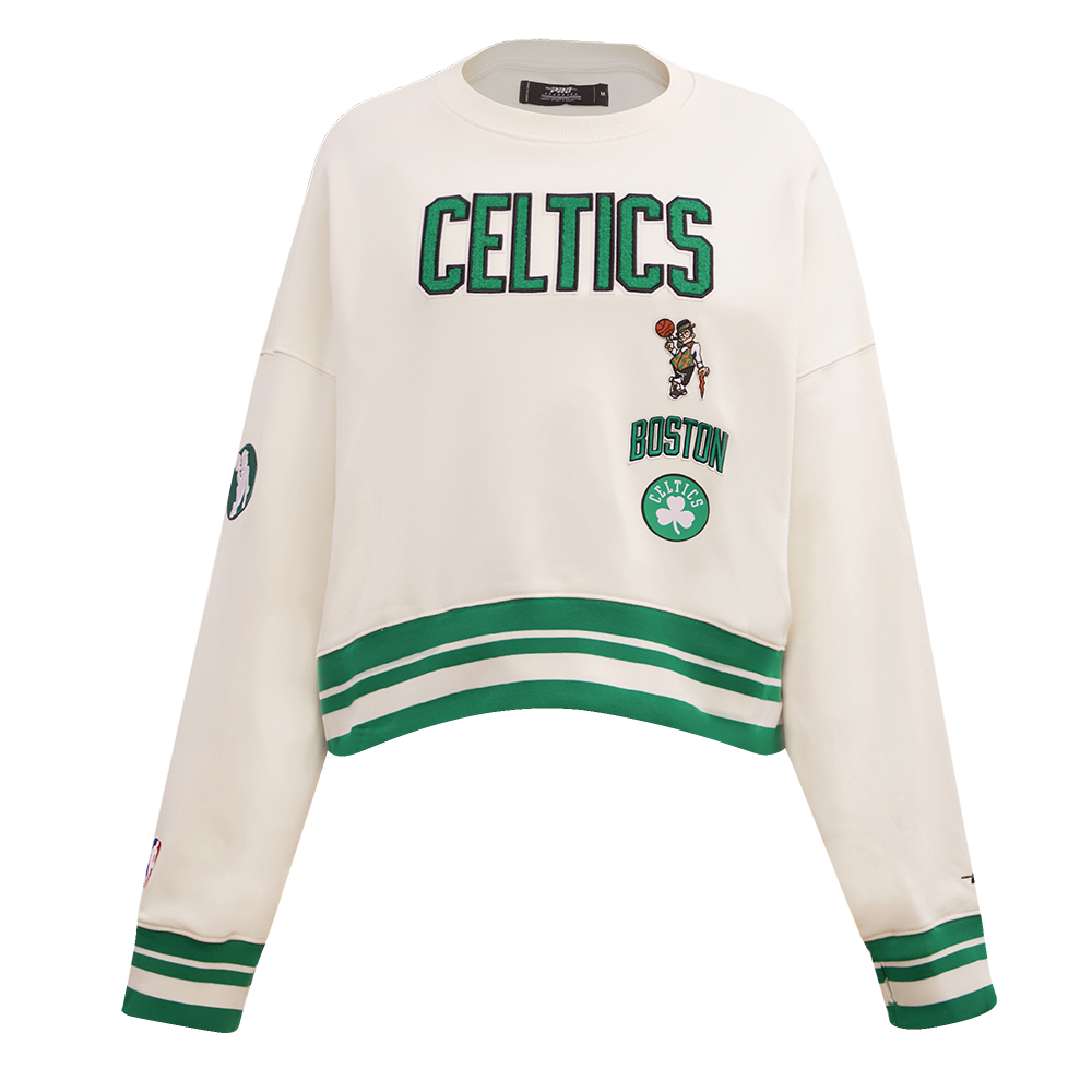 SUDADERA DE CUELLO REDONDO NBA BOSTON CELTICS RETRO CLASSICS PARA MUJER