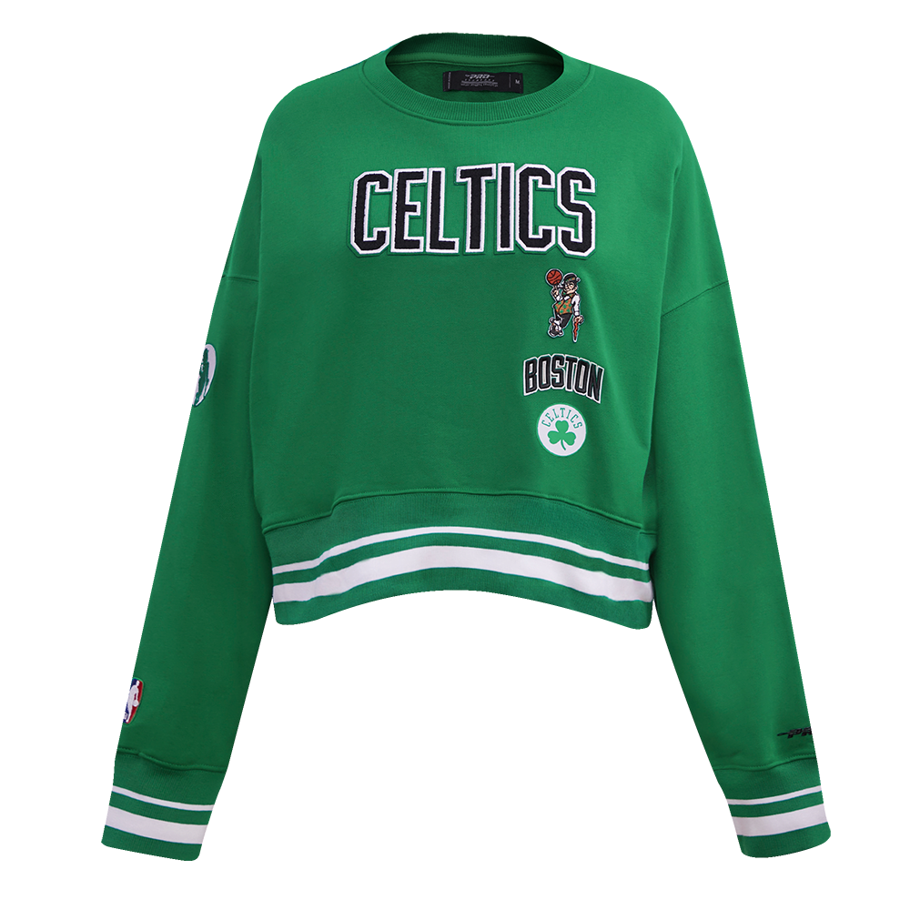 SUDADERA DE CUELLO REDONDO NBA BOSTON CELTICS RETRO CLASSICS PARA MUJER