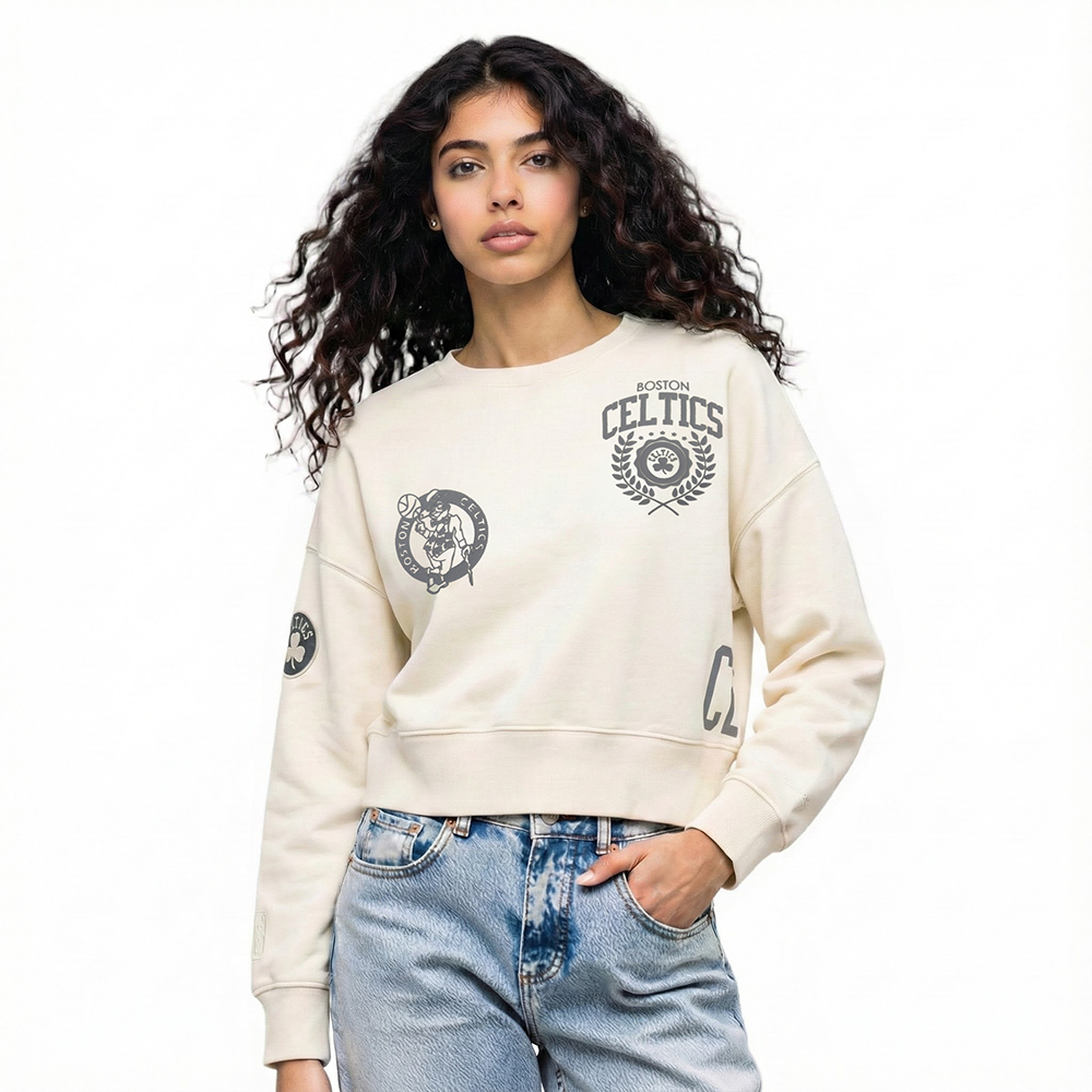 SUDADERA DE CUELLO REDONDO NBA BOSTON CELTICS STREET TEAM PARA MUJER