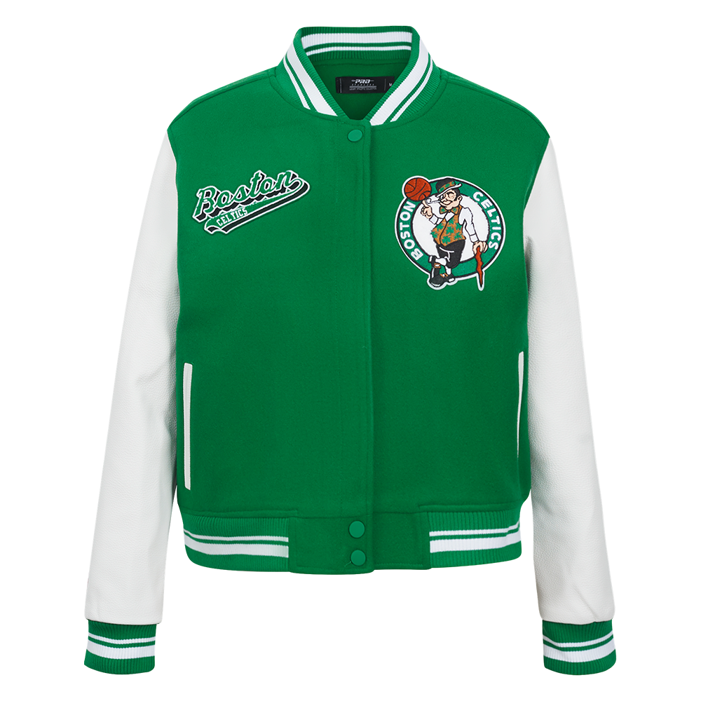 CHAMARRA UNIVERSITARIA NBA BOSTON CELTICS SCRIPT TAIL PARA MUJER