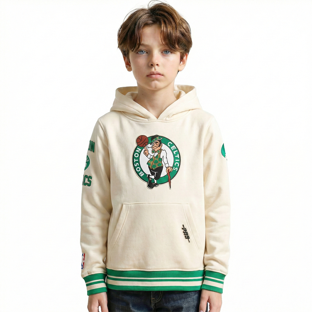SUDADERA CON GORRO NBA BOSTON CELTICS RETRO CLASSICS PARA NIÑO