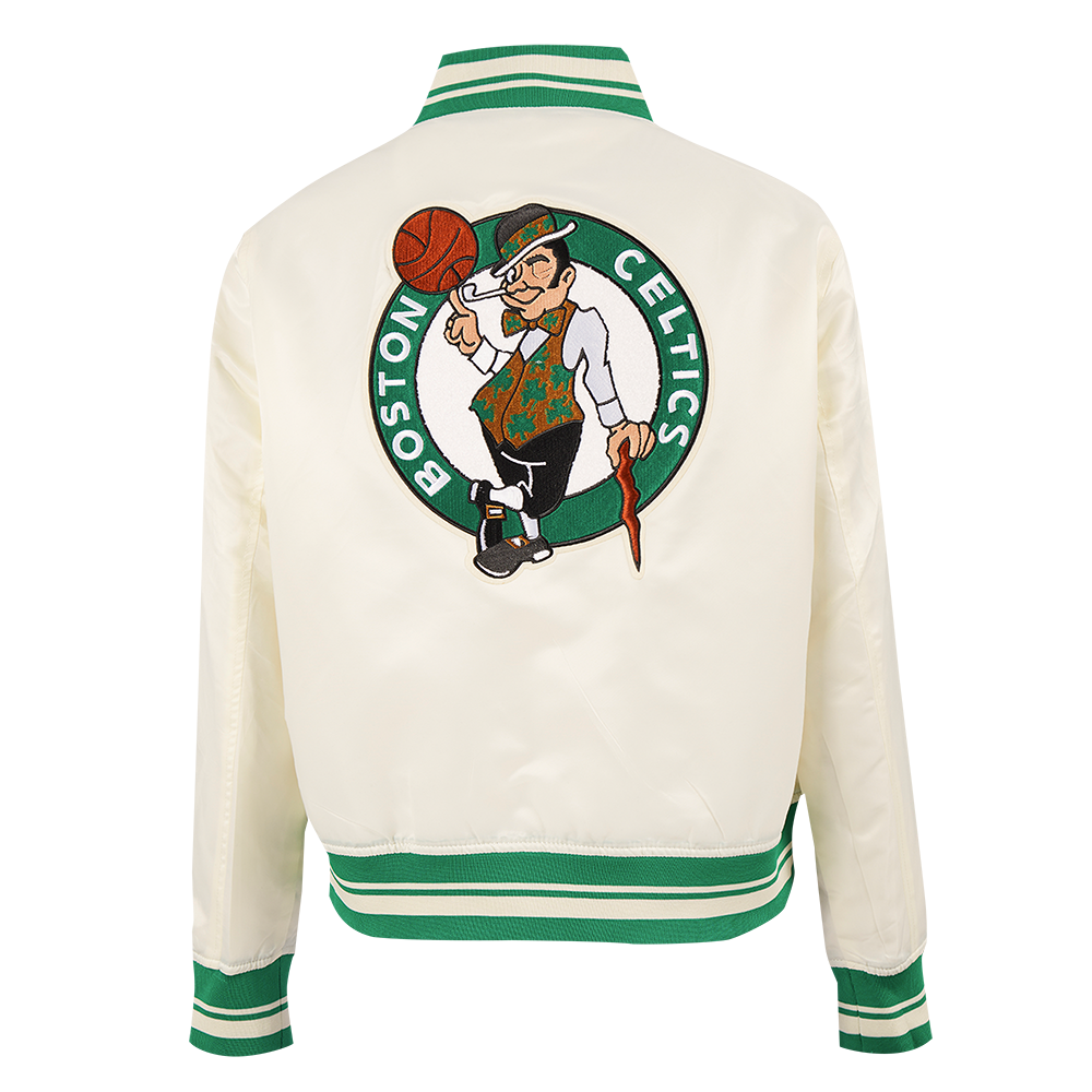 CHAMARRA DE SATÍN NBA BOSTON CELTICS RETRO CLASSICS PARA MUJER