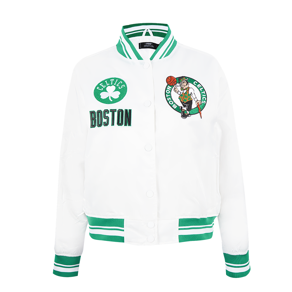 CHAMARRA DE SATÍN NBA BOSTON CELTICS RETRO CLASSICS PARA MUJER