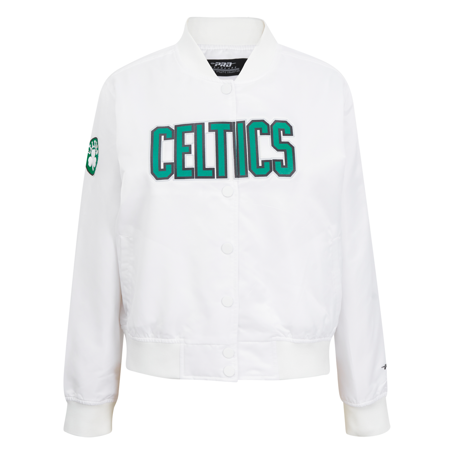 CHAMARRA DE SATÍN NBA BOSTON CELTICS CLASSIC ESSENTIALS PARA MUJER