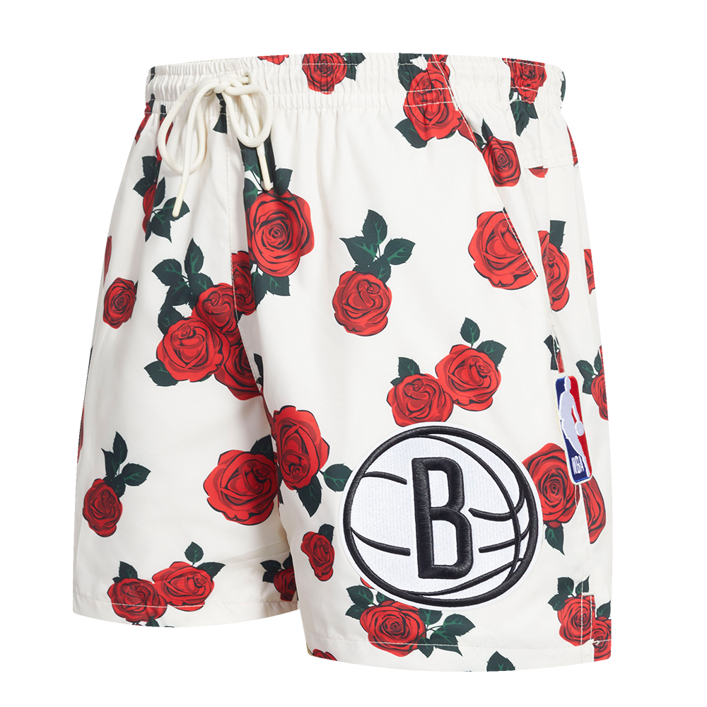 SHORTS DE ALGODÓN NBA BROOKLYN NETS ROSES