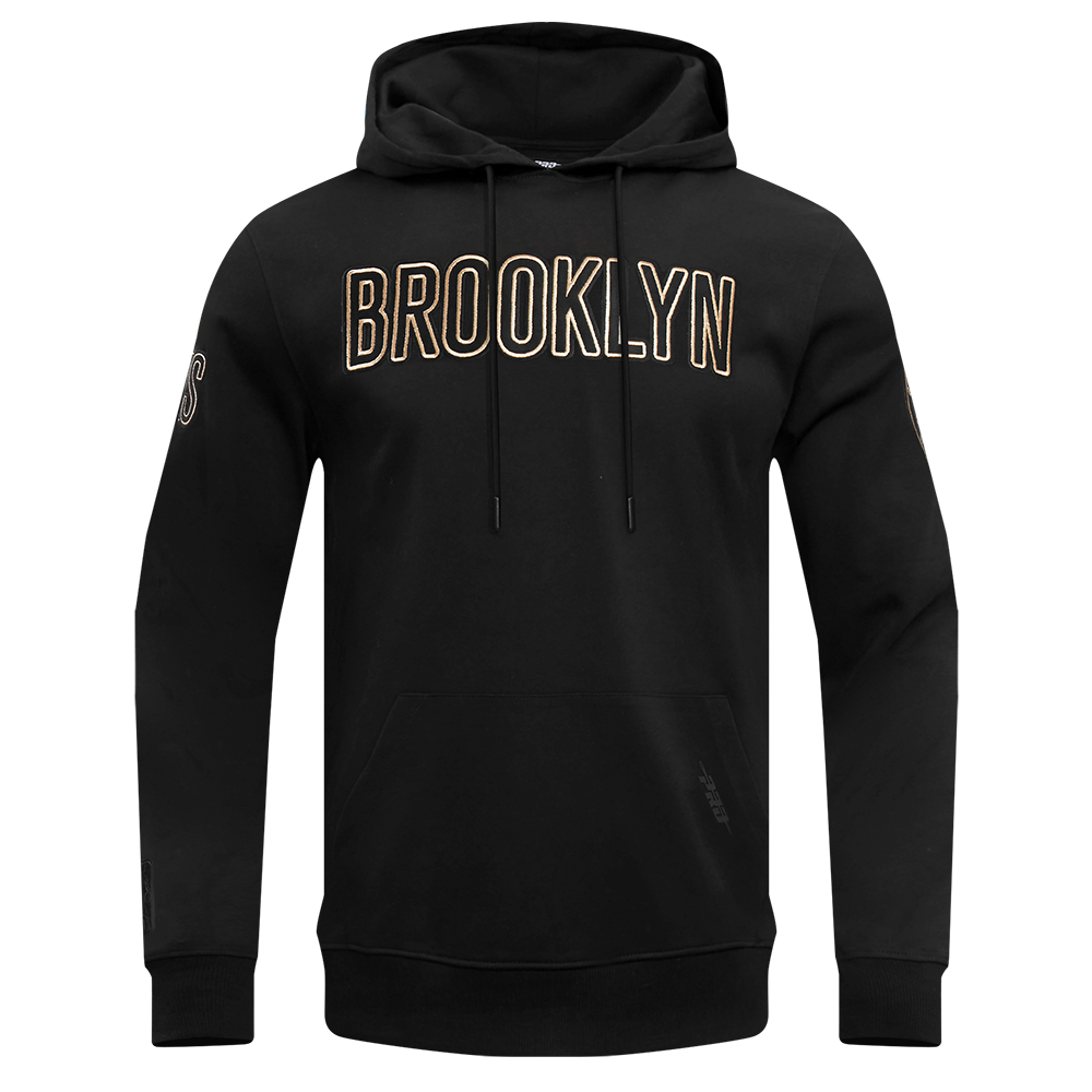 SUDADERA CON GORRO NBA BROOKLYN NETS BLACK&GOLD