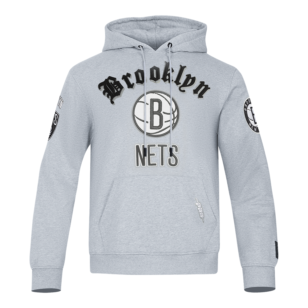 SUDADERA CON GORRO NBA BROOKLYN NETS OLD ENGLISH