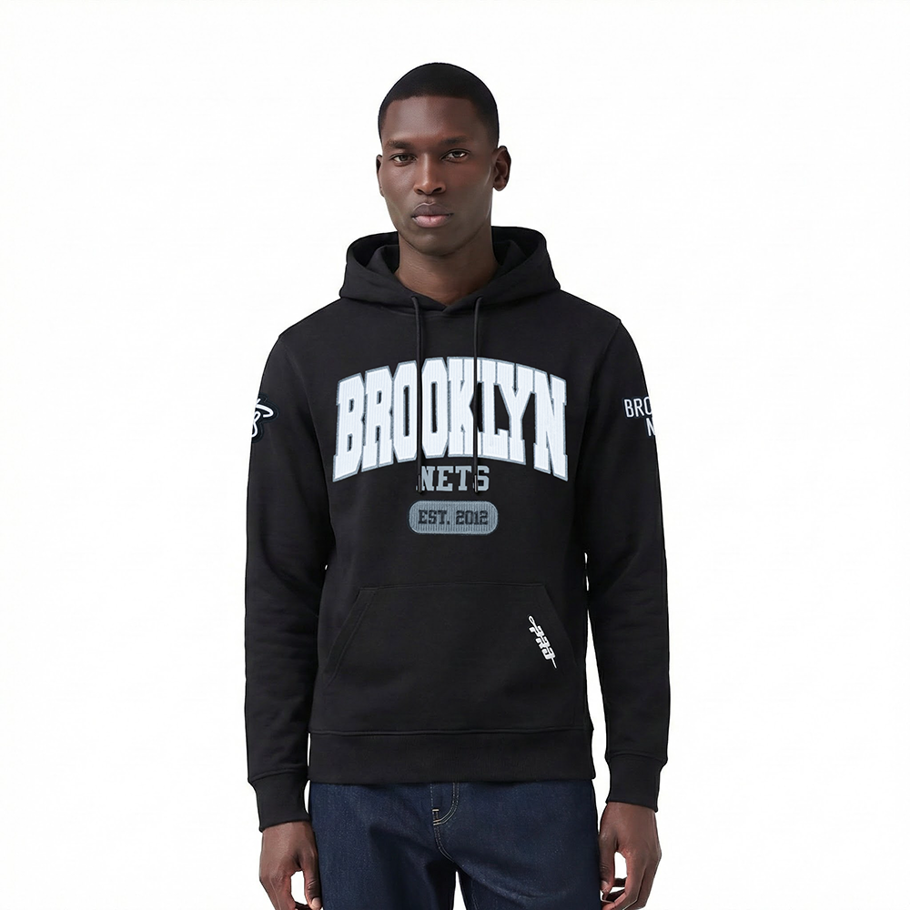 SUDADERA CON GORRO NBA BROOKLYN NETS CITY ARCH