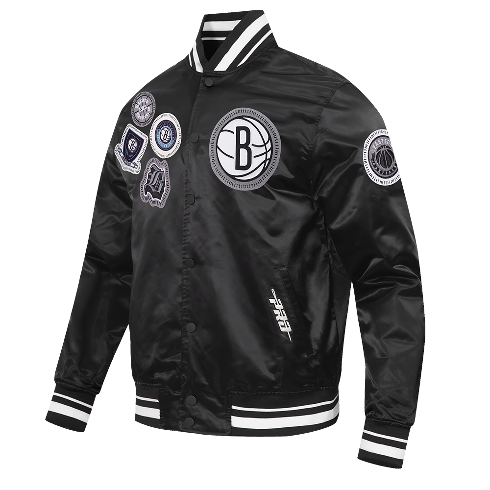 CHAMARRA DE SATÍN NBA BROOKLYN NETS DIY PICK STITCH