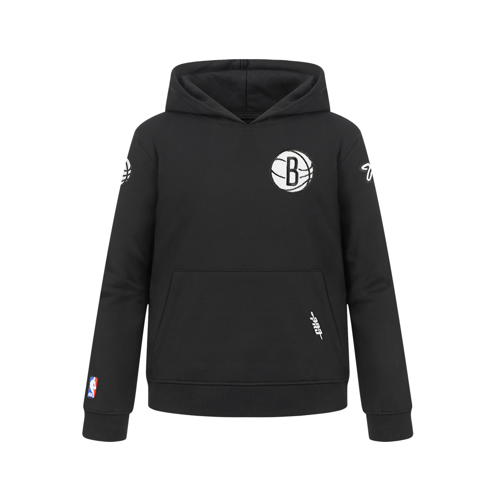 SUDADERA CON GORRO NBA BROOKLYN NETS CLASSIC CHENILLE PARA NIÑO JUNIOR