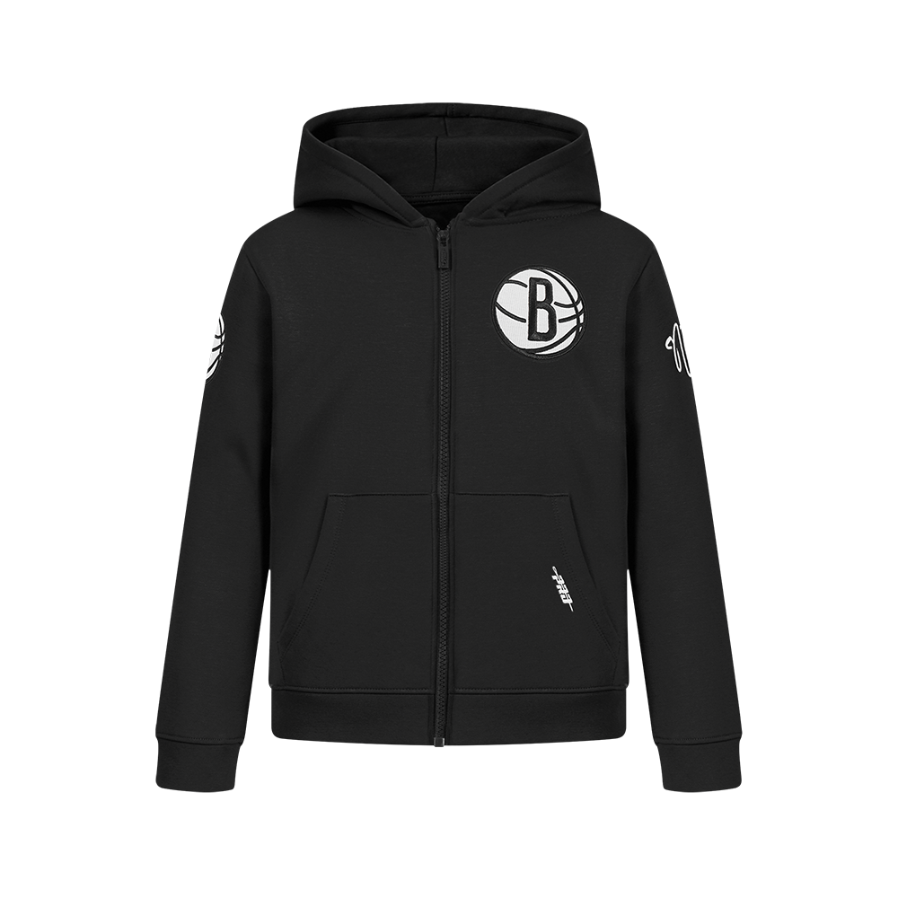 SUDADERA CON CIERRE NBA BROOKLYN NETS CLASSIC CHENILLE PARA NIÑO JUNIOR