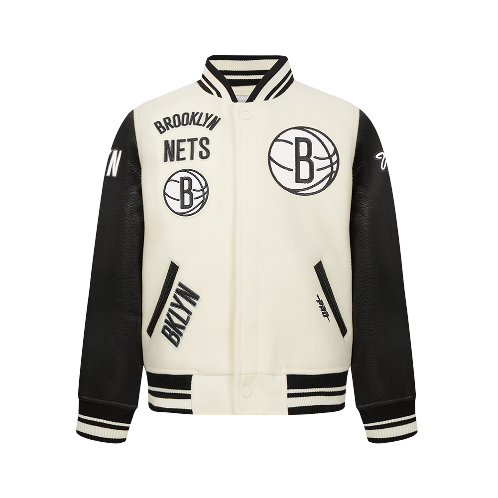 CHAMARRA UNIVERSITARIA NBA BROOKLYN NETS RETRO CLASSICS PARA NIÑO JUNIOR