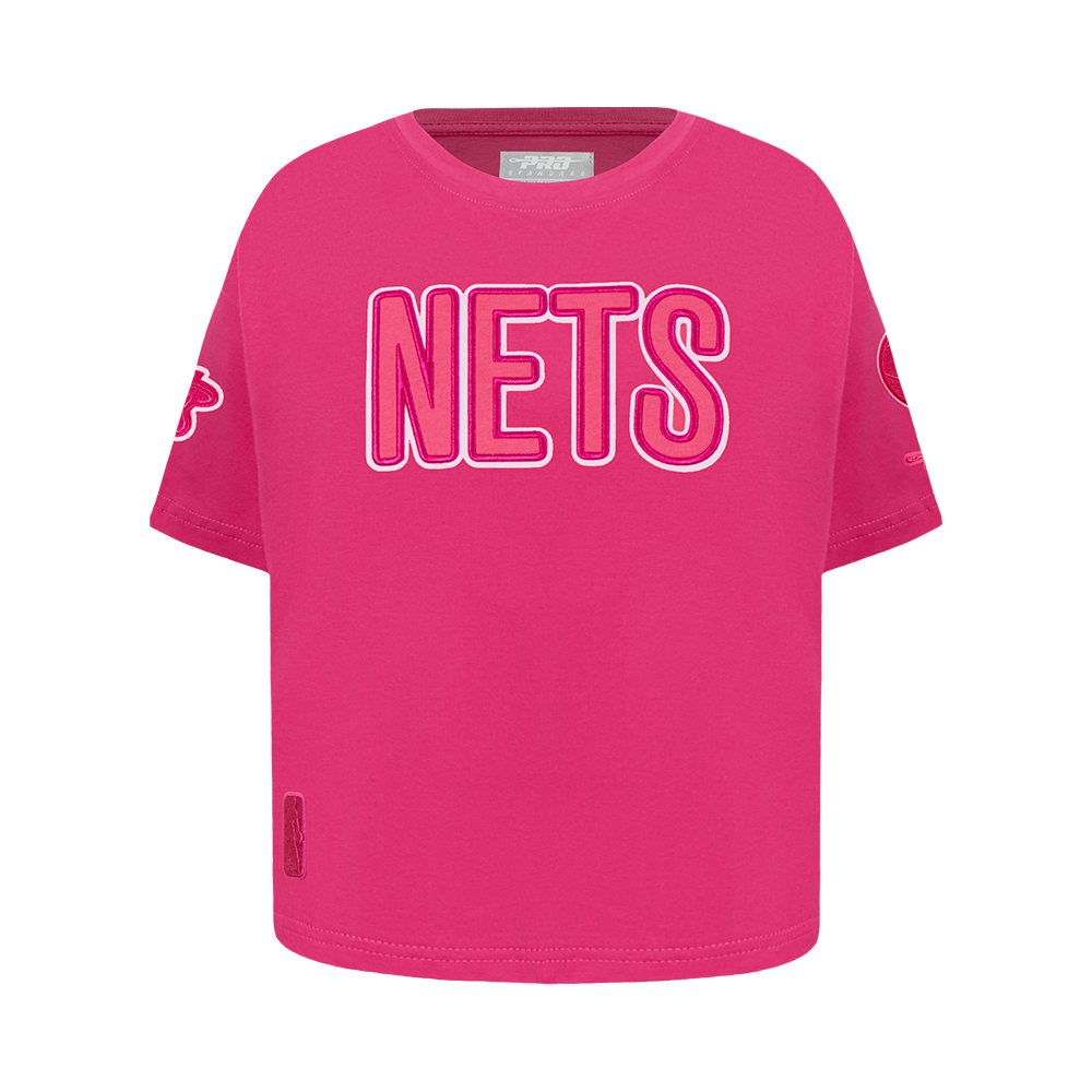 PLAYERA NBA BROOKLYN NETS CLASSIC TRIPLE PINK PARA NIÑA JUNIOR
