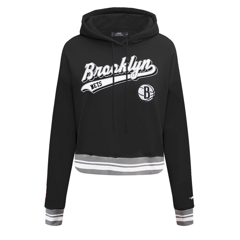 SUDADERA CON GORRO NBA BROOKLYN NETS SCRIPT TAIL PARA MUJER