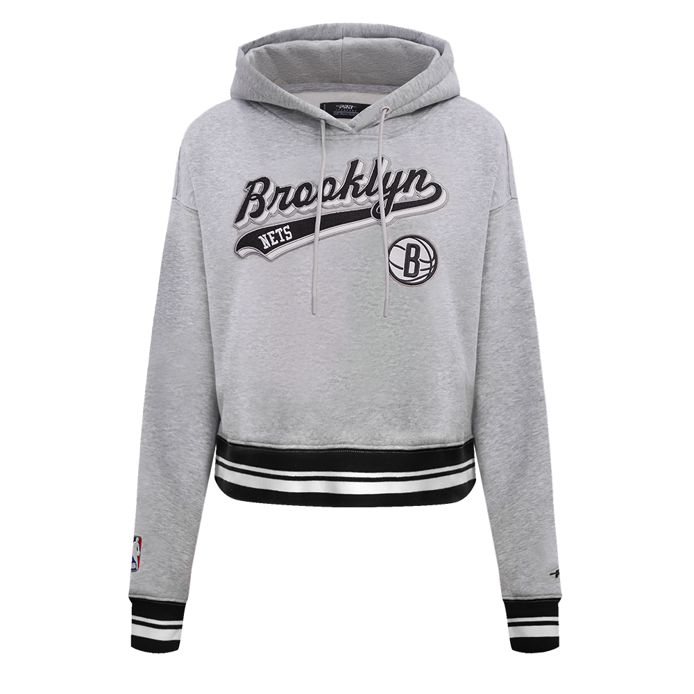 SUDADERA CON GORRO NBA BROOKLYN NETS SCRIPT TAIL PARA MUJER