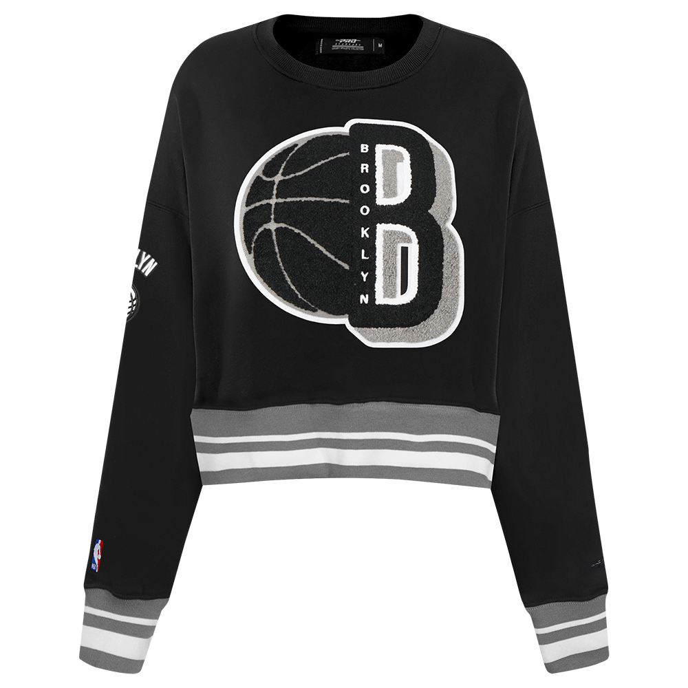 SUDADERA DE CUELLO REDONDO NBA BROOKLYN NETS MASH UP PARA MUJER