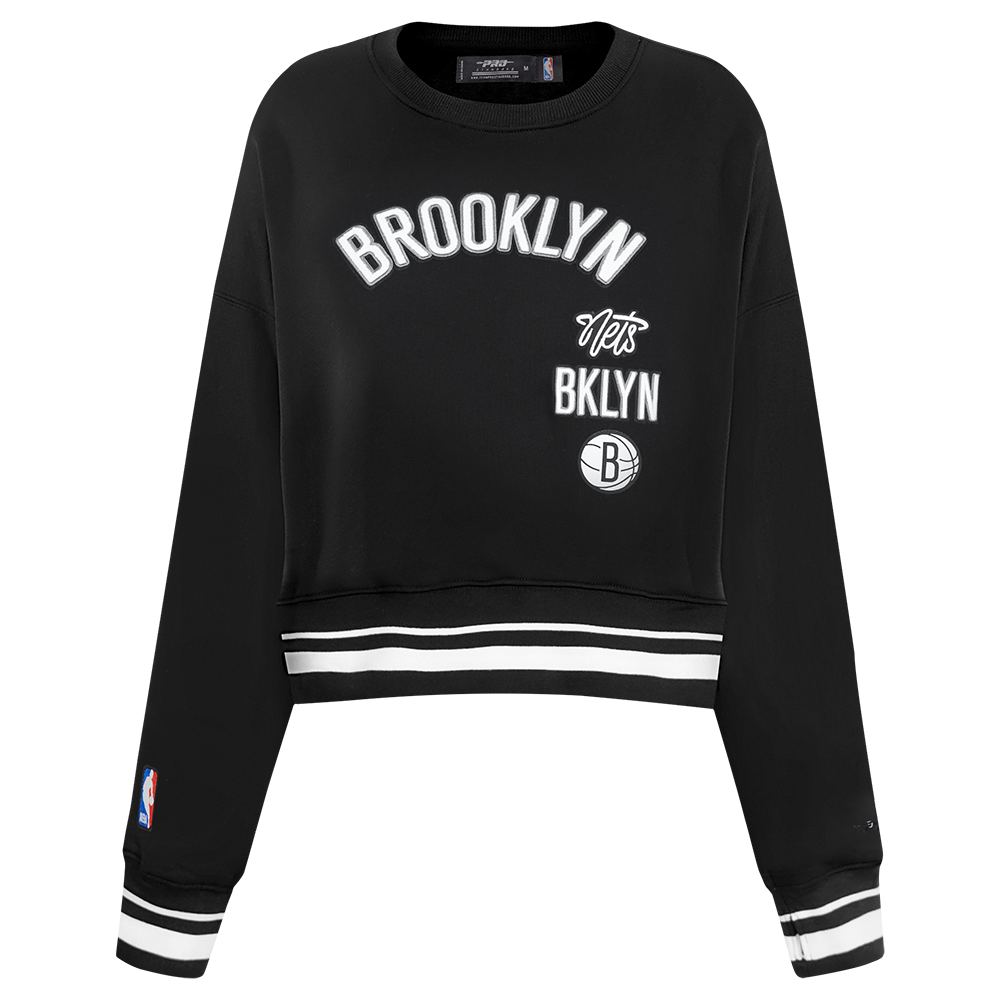 SUDADERA DE CUELLO REDONDO NBA BROOKLYN NETS RETRO CLASSICS PARA MUJER