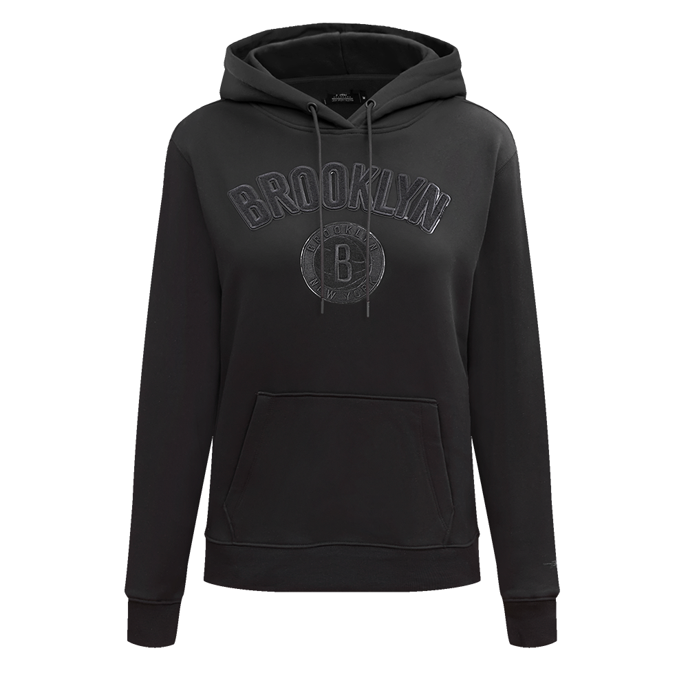 SUDADERA CON GORRO NBA BROOKLYN NETS CLASSIC 3BK PARA MUJER