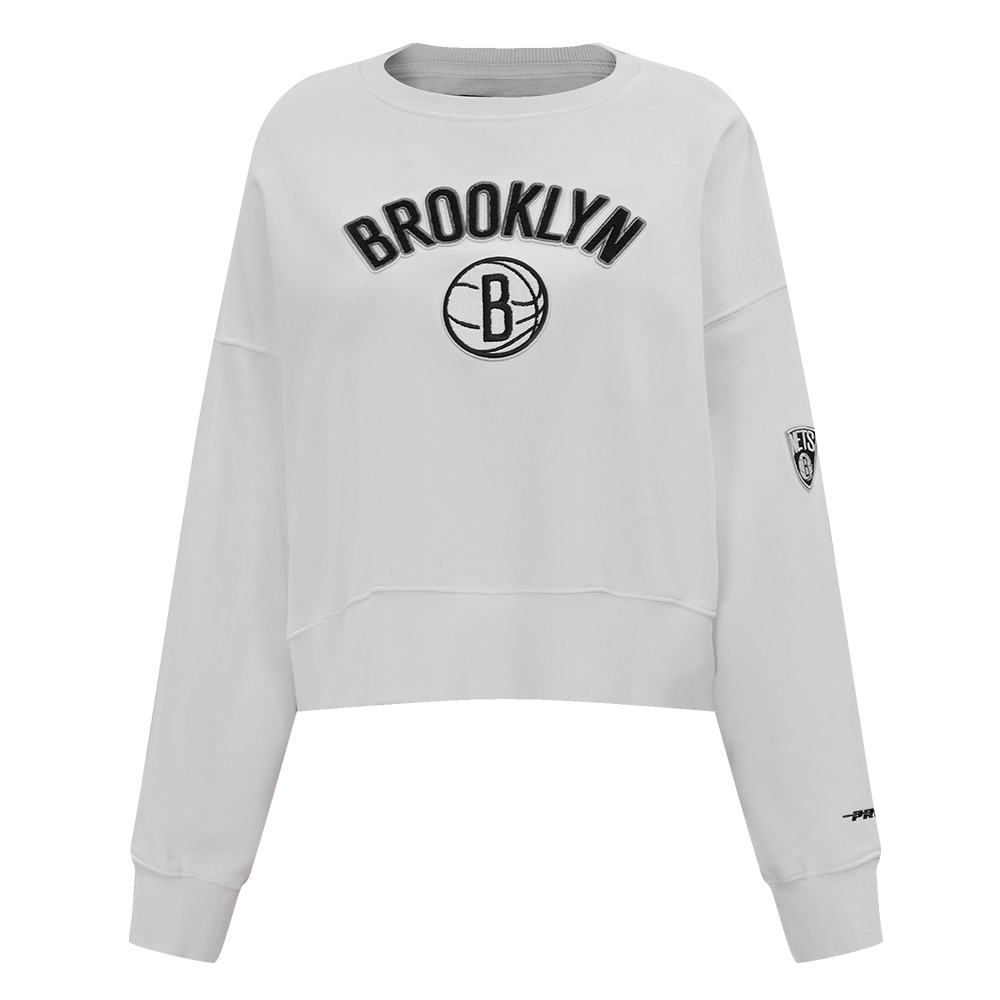 SUDADERA DE CUELLO REDONDO NBA BROOKLYN NETS CLASSIC ESSENTIALS PARA MUJER