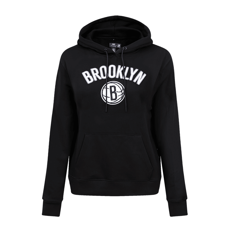 SUDADERA CON GORRO NBA BROOKLYN NETS CLASSIC ESSENTIALS PARA MUJER