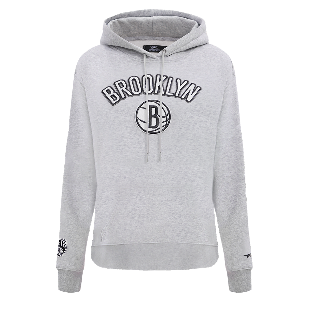SUDADERA CON GORRO NBA BROOKLYN NETS CLASSIC ESSENTIALS PARA MUJER