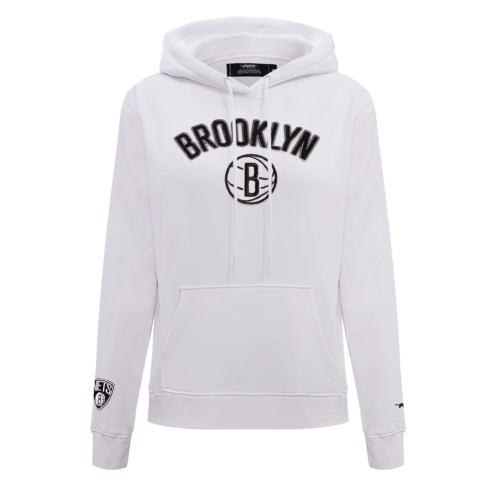 SUDADERA CON GORRO NBA BROOKLYN NETS CLASSIC ESSENTIALS PARA MUJER