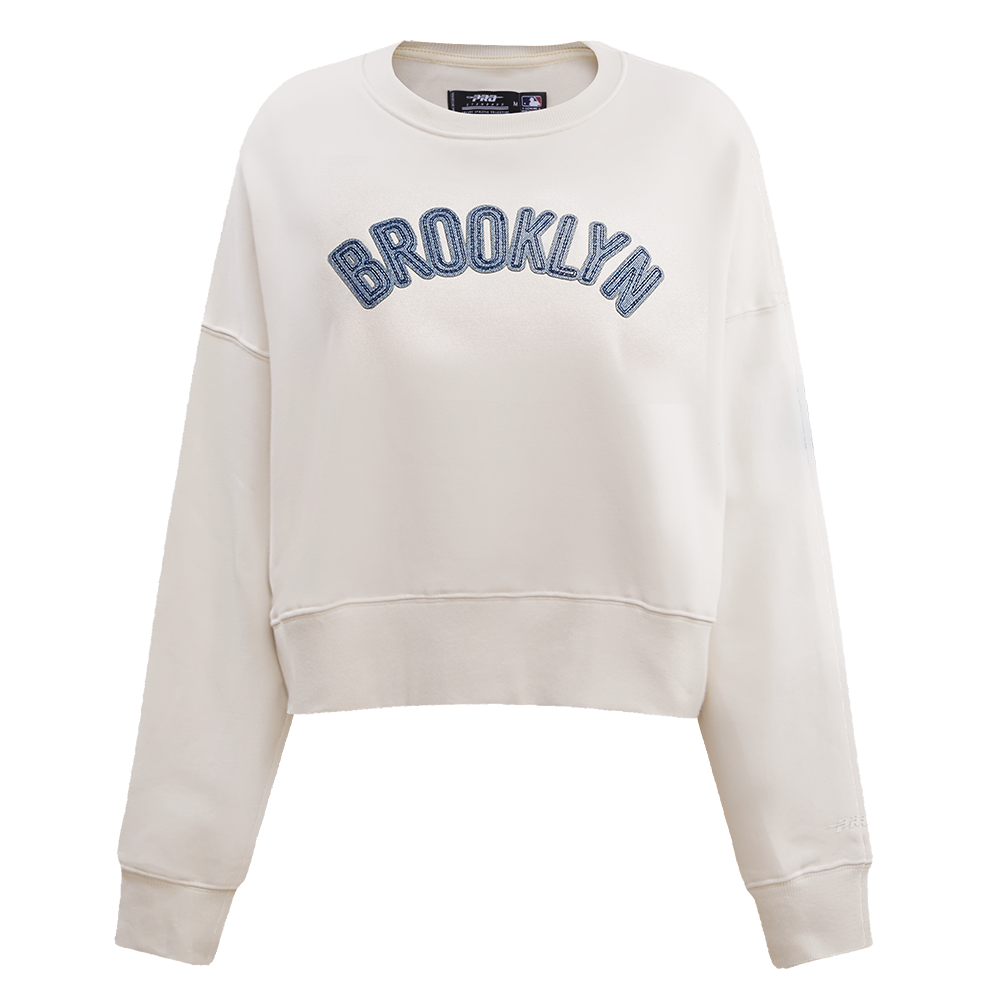 SUDADERA DE CUELLO REDONDO NBA BROOKLYN NETS VARSITY BLUES PARA MUJER