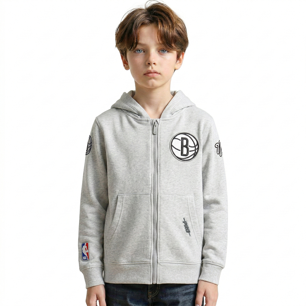 SUDADERA CON CIERRE NBA BROOKLYN NETS CLASSIC CHENILLE PARA NIÑO