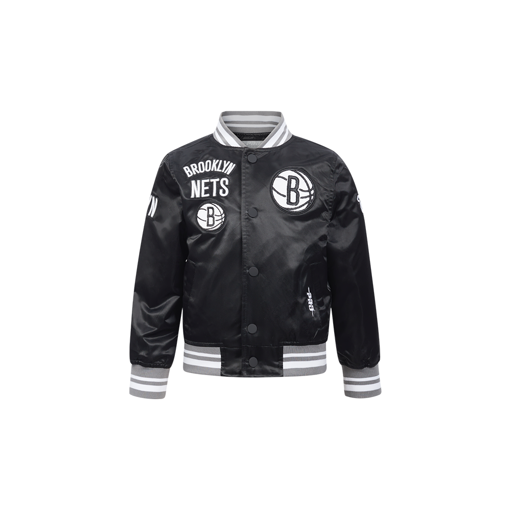 CHAMARRA DE SATIN NBA BROOKLYN NETS RETRO CLASSICS PARA BEBÉ NIÑO