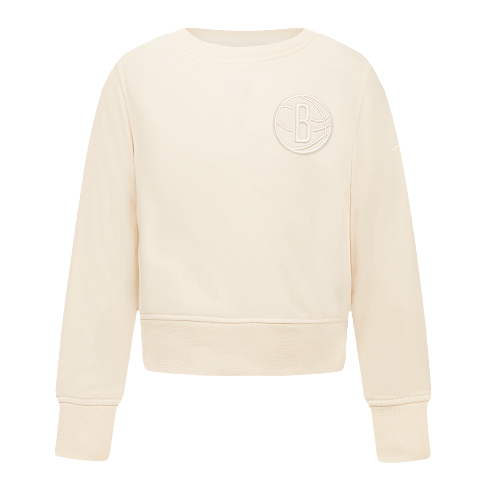 SUDADERA DE CUELLO REDONDO NBA BROOKLYN NETS NEUTRAL PARA BEBÉ NIÑA