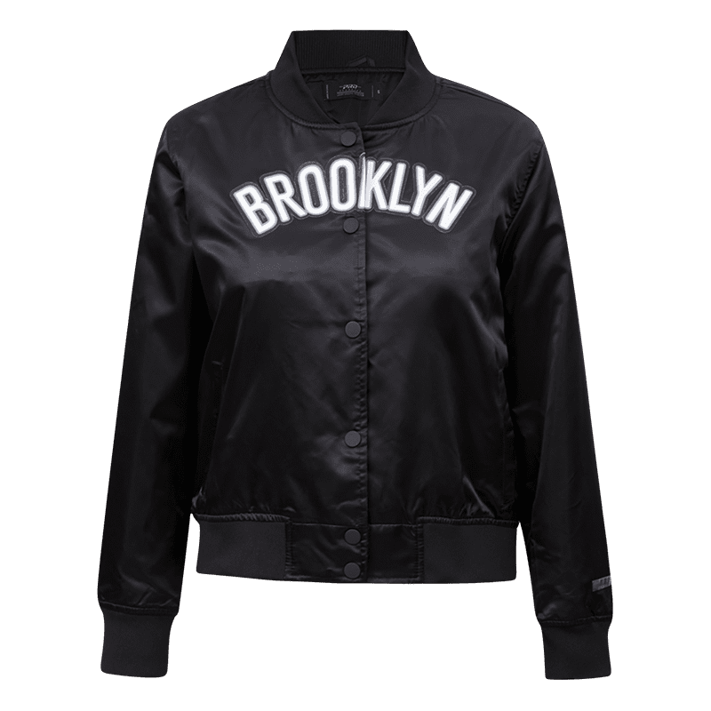 CHAMARRA DE SATÉN NBA BROOKLYN NETS CLASSIC ESSENTIALS PARA MUJER