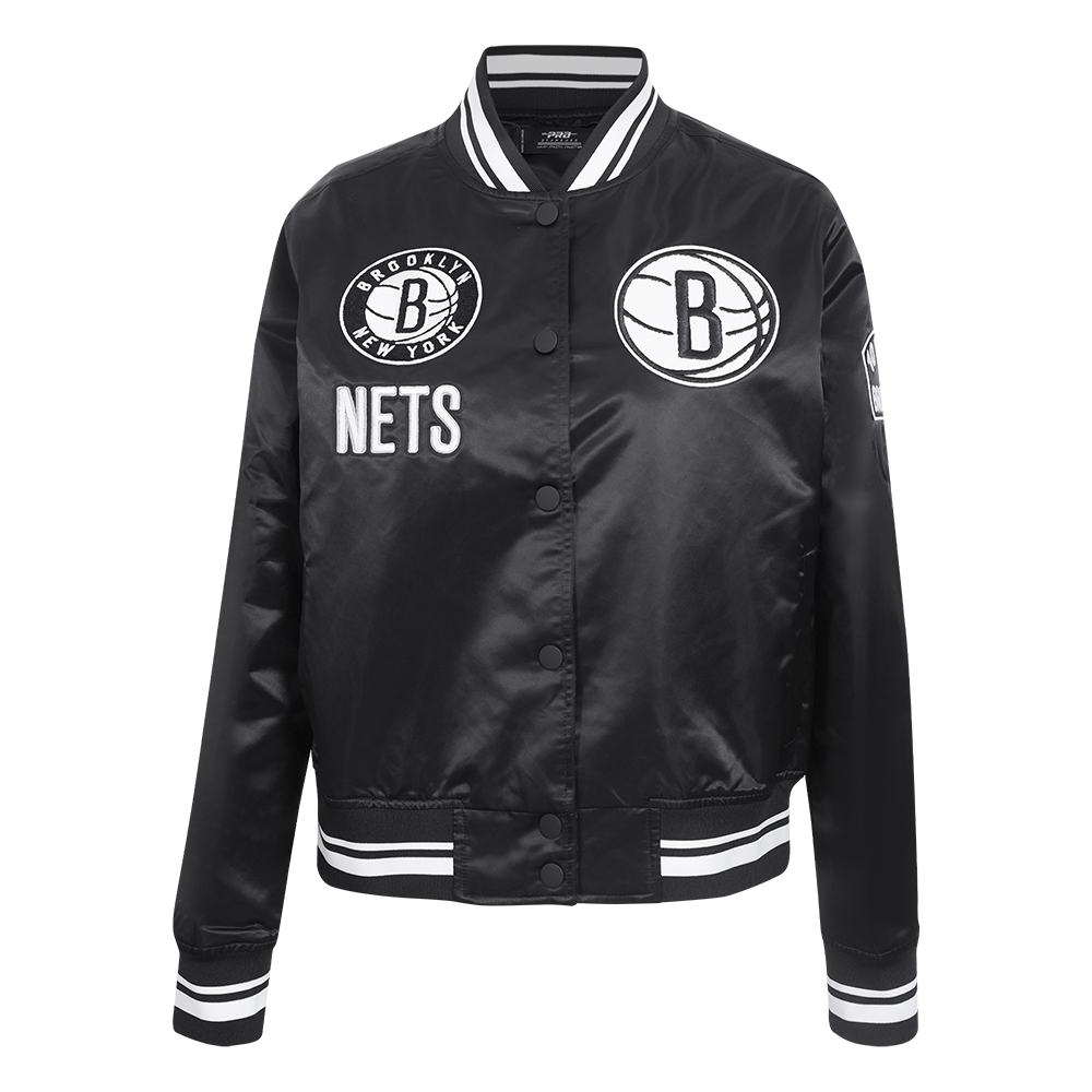 CHAMARRA DE SATÉN NBA BROOKLYN NETS RETRO CLASSICS PARA MUJER