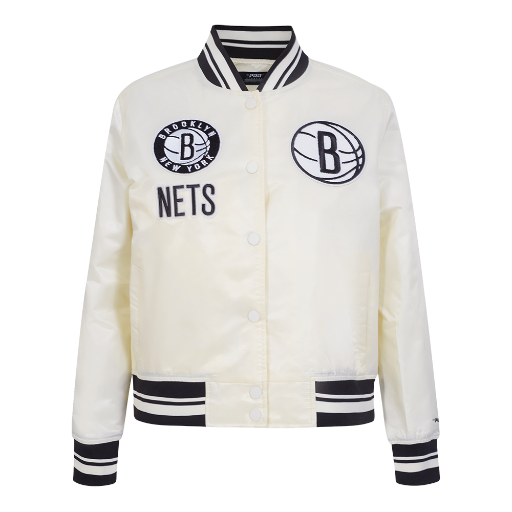 CHAMARRA DE SATÍN NBA BROOKLYN NETS RETRO CLASSICS PARA MUJER