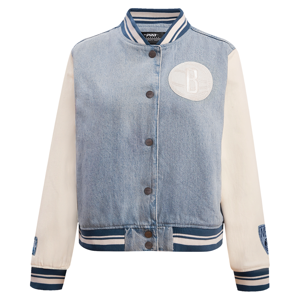CHAMARRA UNIVERSITARIA NBA BROOKLYN NETS VARSITY BLUES PARA MUJER